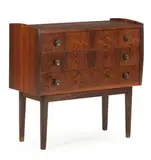 Danish furniture design, A rosewood chest of drawers, front with three drawers