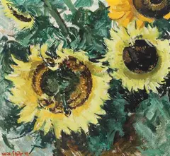 William Stuhr, Sunflowers, 1941. Signed Will, 1941, Oil on canvas