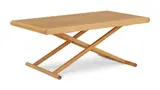 Danish furniture design, Height-adjustable coffee table of beech