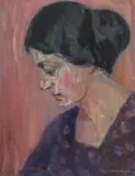 Valdemar Secher, Portrait of a woman, Oil on canvas