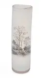 Daum Nancy, Tall white and grey glass vase