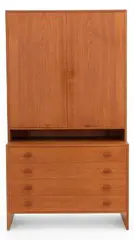 Hans J. Wegner, Shelving unit in teak, consisting of cupboard and chest of drawers