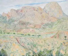 Sigurd Swane, Southern mountain Landscape, Oil on canvas
