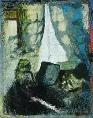 Kay Christensen, Onsdag, Kathrinebæk”, 1969. Signed, titled and dated on the reverse, 1969, Oil on canvas