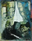 Kay Christensen, Onsdag, Kathrinebæk”, 1969. Signed, titled and dated on the reverse, 1969, Oil on canvas