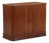 Danish cabinetmaker, Small stained beech cabinet with tambour doors