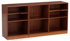 Mogens Koch, Two solid mahogany bookcases and plinths