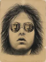Kurt Trampedach, Self-portrait, lithograph