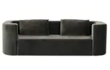 Verner Panton, Freestanding three seater sofa upholstered with grey fabric from Kvadrat