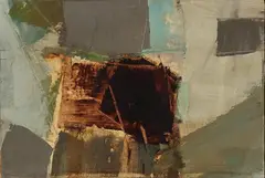 Børge Hansen, Stone Quarry Fragment”, 1967. Signed on the reverse with dating, 1967, Oil on cardboard mounted on panel