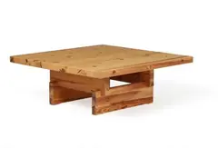 Roland Wilhelmsson, A square solid pine coffee table, top and frame with visible joints