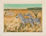 Hans Scherfig, Zebraer, 2000, lithograph