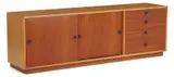 Børge Mogensen, Sideboard in oak with sliding doors, drawers and base in teak