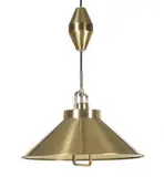 Frits Schlegel, A brass pendant, adjustable height mechanism and brass canopy
