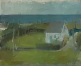 Lili Ege, Landscape with house, Oil on canvas
