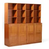 Mogens Koch, A pair of solid Oregon pine cabinets, a pair of bookcases and four plinths