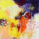 Finn Sørensen, Eventyr for begyndere”, 2008. Signed on the reverse, 2008, Acrylic on canvas