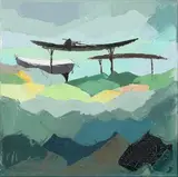 Peter Christoffersen, A View from Greenland, Oil on canvas