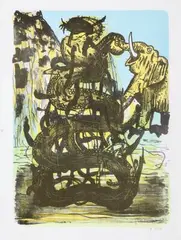 Zven Balslev, Two compositions, lithograph