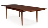 Danish furniture design, Rosewood dining table with extension and two extra leaves