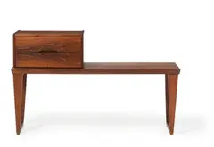A rosewood hallway set comprising table/bench and drawer section by Kai Kristiansen, sold Sep 2026
