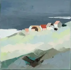 Peter Christoffersen, Scene from Greenland, Oil on canvas