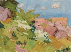 Olaf Rude, Scenery from Bornholm, Oil on canvas