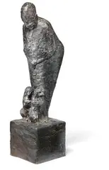 Hanne Varming, Woman with dogs, 1995, Patinated bronze