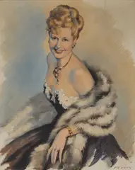 J.D Van Caulaert, Portrait Of A Lady, Oil on canvas