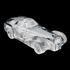 Daum, A Daum Crystal Glass 'Bugatti Coupé Riviera' Desk-Piece, Designed By Xavier Froissart, glass, engraved Daum France to one side with a Daum sticker above