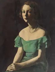 Jacob Kramer, Portrait Of Miss Hilda Wilkinson, Oil on canvas, circa