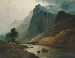 Alfred Fontville de Breanski, Morning Mist, Ben Venue, Oil on canvas