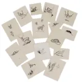 Eileen Soper, 15 Original Sketches Of Animals In A Folder
