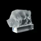 René Lalique (French, 1860-1945), A 'Bison' Paperweight, Designed 1931 by René Lalique, glass, stencilled R, sold Apr 2024