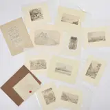 John Nott, Ten Landscape Sketches And Two Letters, Pencil and wash Various sizes