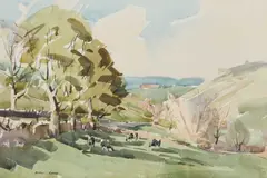 Angus Bernard Rands, Five Yorkshire Views, Watercolours Unframed Views include: St Marys Abbey, York