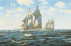 James Brereton, The Glada And The Falken, 1981, Oil on canvas