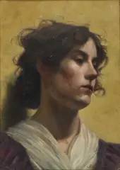 John Lewis Wimbush, Portrait Of A Lady, Oil on board