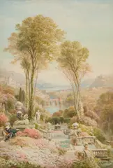 Ebenezer Wake Cook, An Earthly Paradise, Watercolour