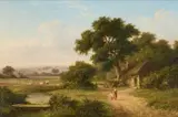 George Turner, Walnut Tree House, Barrow-On-Trent Near Derby, Oil on canvas