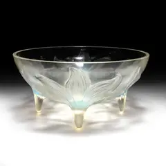 René Lalique, René Lalique (French, 1860-1945), A 'Lys' Bowl, Designed 1927, glass, frosted and polished, etched R