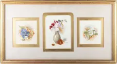 Three Still Life Studies (Framed As One) by Mary Elizabeth Duffield, Watercolour, sold Feb 2024