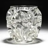 René Lalique (French, 1860-1945), A 'Tourbillons' Vase, Designed 1926 by René Lalique, glass, sold Jan 2024