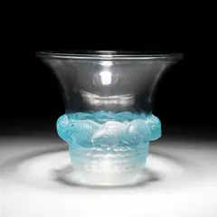 René Lalique, René Lalique (French, 1860-1945), A 'Piriac' Vase, Designed 1930, glass with blue staining, Marcilhac no
