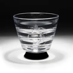 Orrefors, Simon Gate For Orrefors, An Optic Blown Vase With Black Glass Base, Circa 1930S, glass