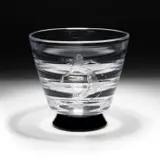 Orrefors, Simon Gate For Orrefors, An Optic Blown Vase With Black Glass Base, Circa 1930S, glass