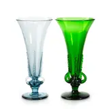 Kosta, Edvin Ollers For Kosta, Two Coloured Glass Vases With Lugs, Early 20Th Century, glass