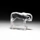 René Lalique (French, 1860-1945), A 'Cheval' Paperweight, Designed 1929 by René Lalique, glass, mould-blown, frosted and polished, Marcilhac no, sold Jan 2024
