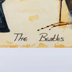 Rozanne Bell, The Beatles, Mixed media on board