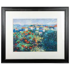 John Holt, A French Landscape, Pastel